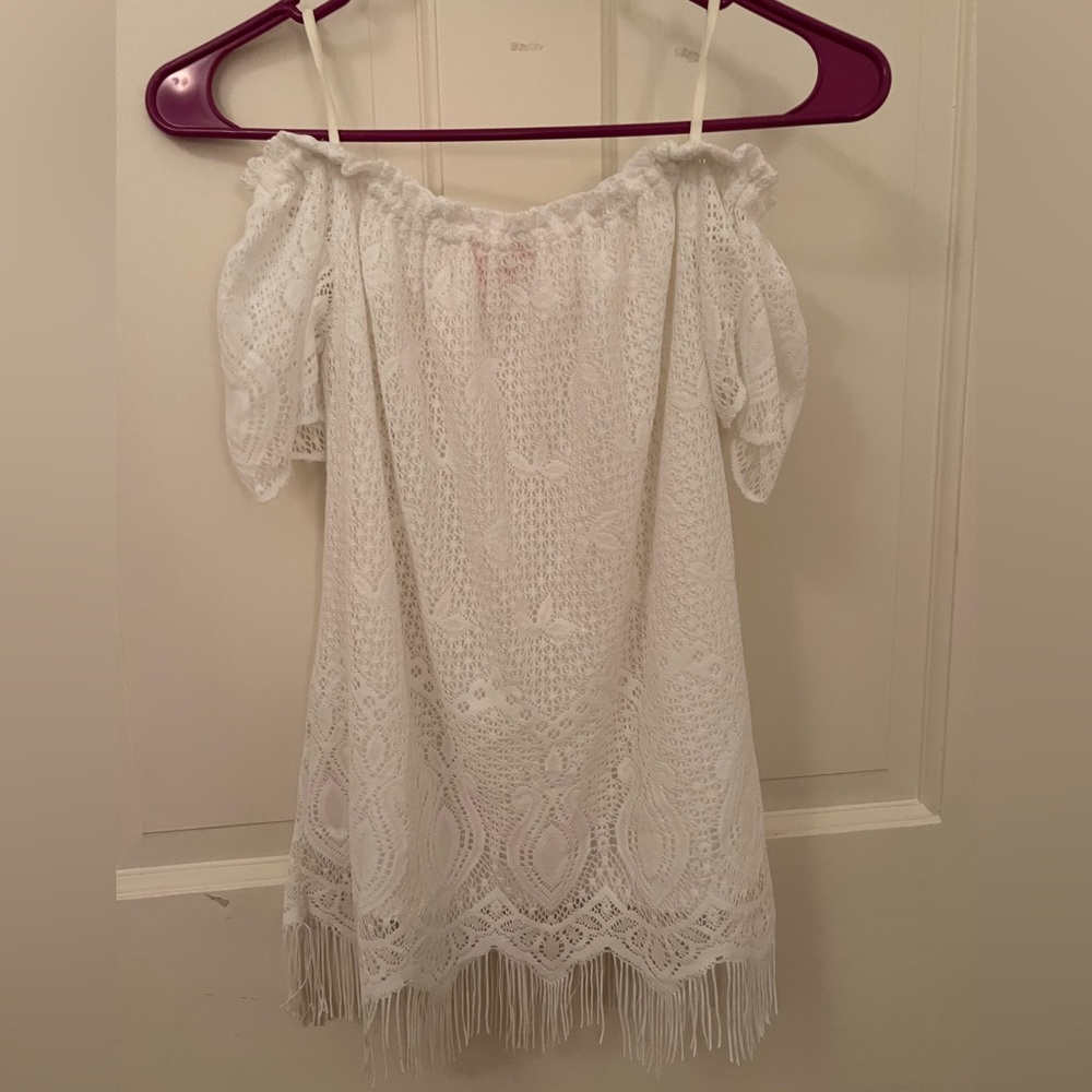 Lilly Pulitzer White Off the Shoulder Top